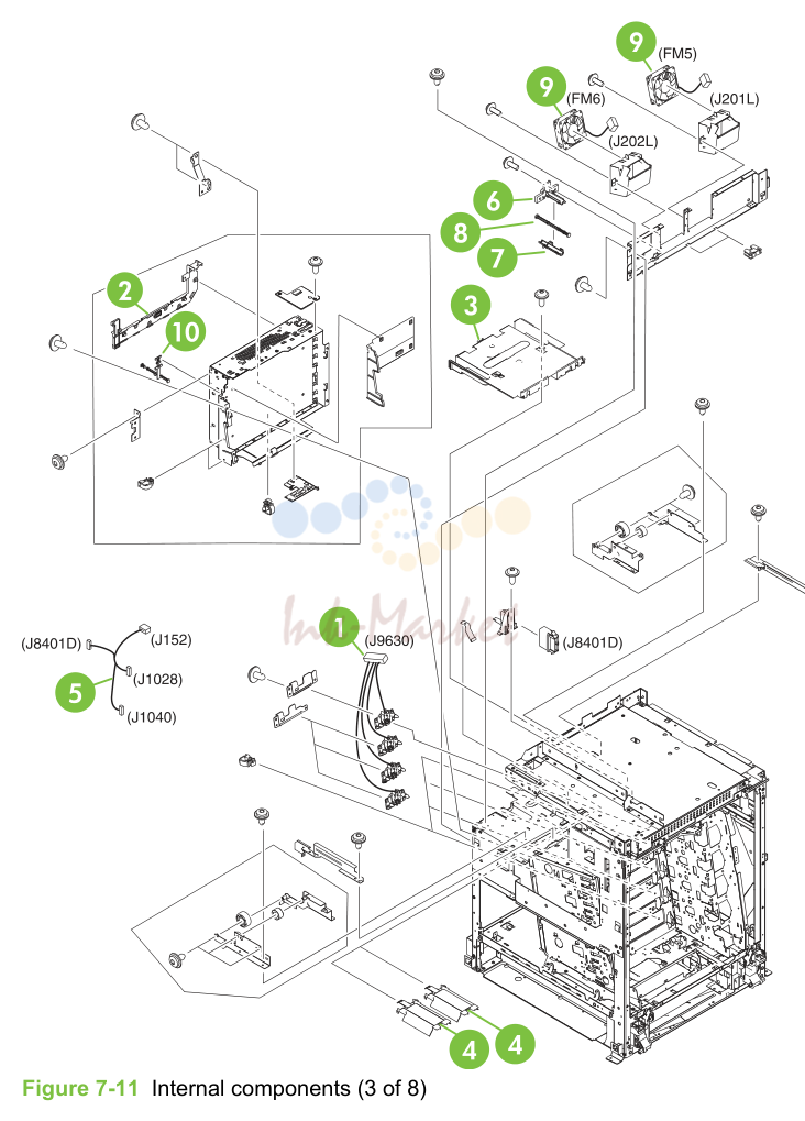 6. Figure 7-11 Internal components (3 of 8)