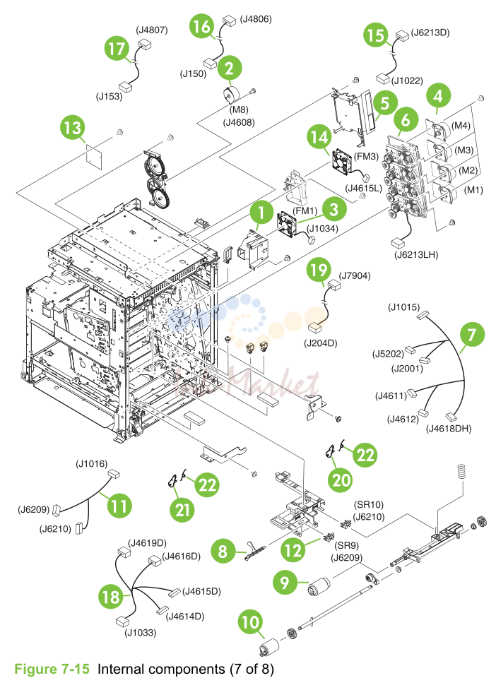 10. Figure 7-15 Internal components (7 of 8)