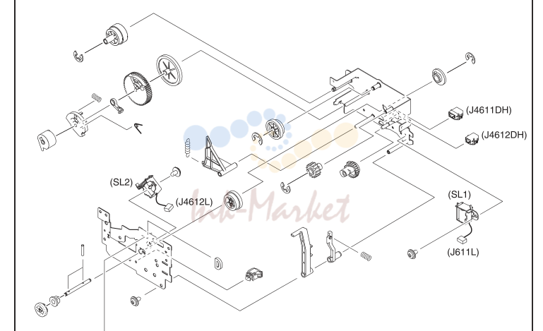 12. Figure 7-17 Paper pickup drive assembly