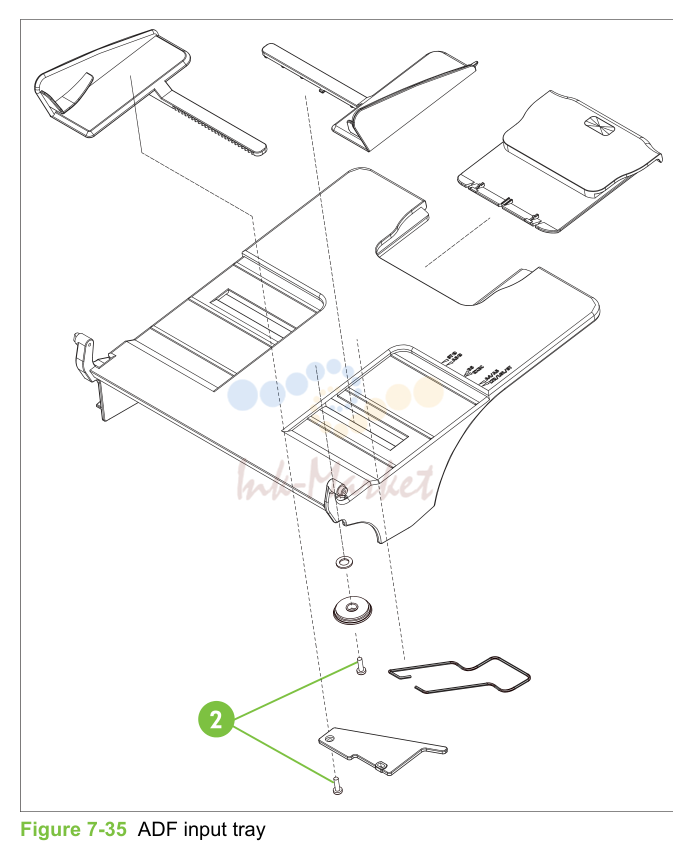 21. Figure 7-35 ADF input tray