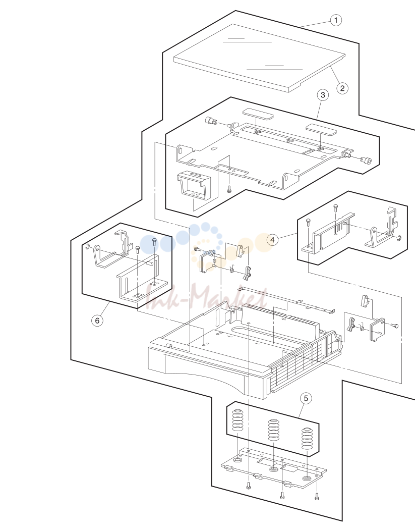14. Assembly 12: Optional 500-Sheet Tray