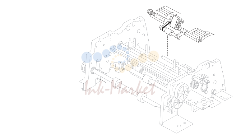 8. Assembly 7: Scanner automatic document feeder (ADF)-pickup