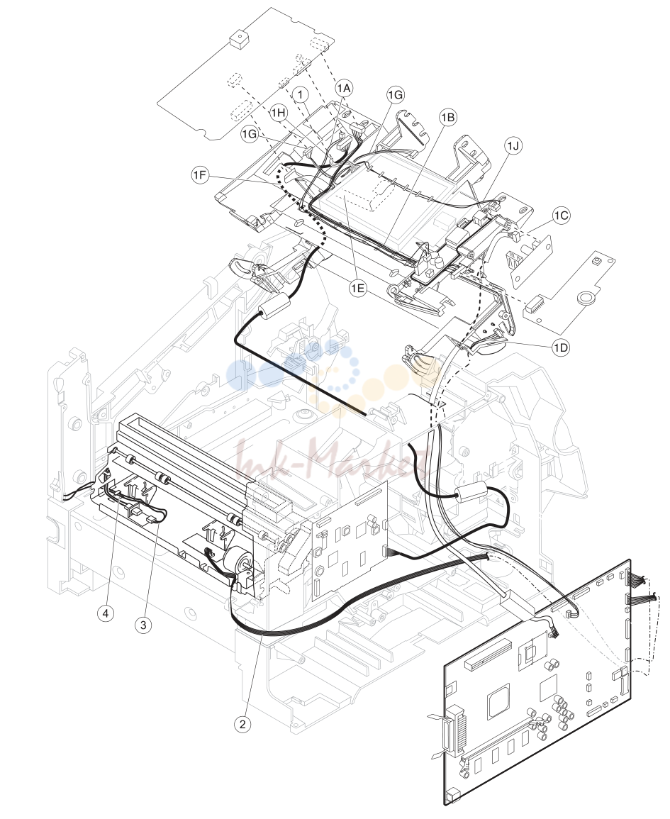 19. Assembly 27: Cabling diagram 4-model X642e