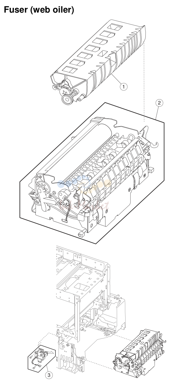 5. Assembly 3.1: Fuser (web oiler)