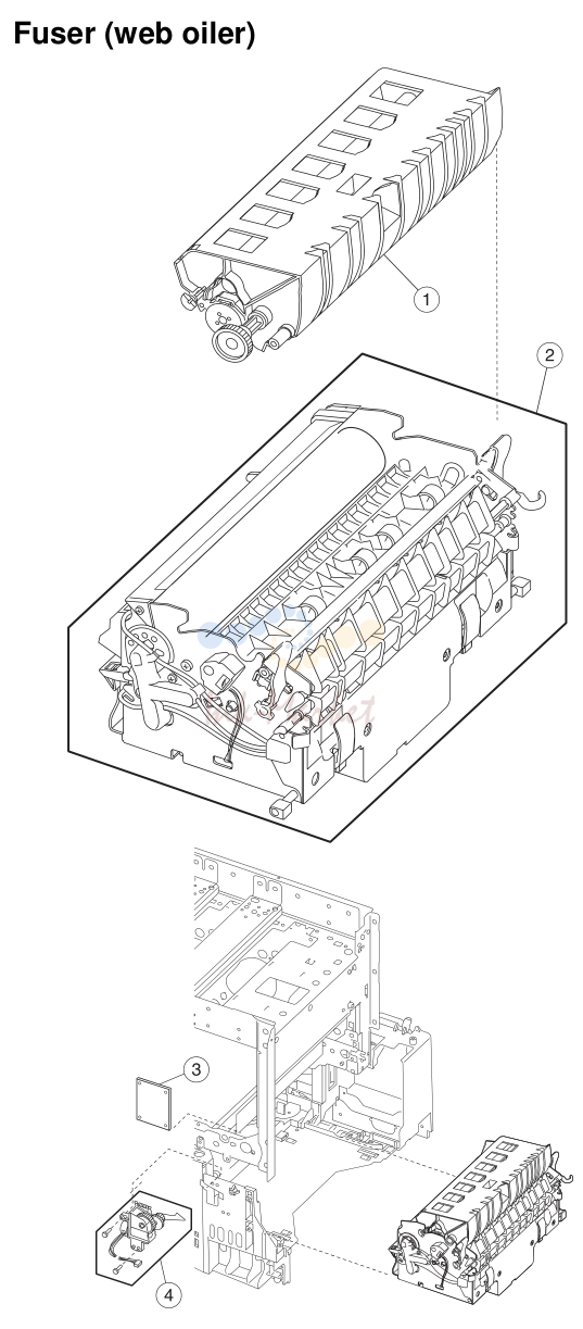 3. Assembly 3.1: Fuser (web oiler)