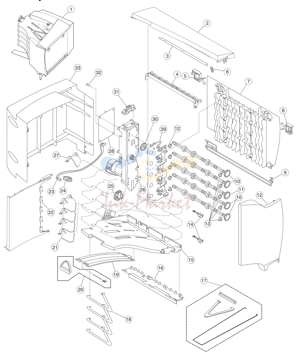 14. Assembly 28: 5-Bin mailbox