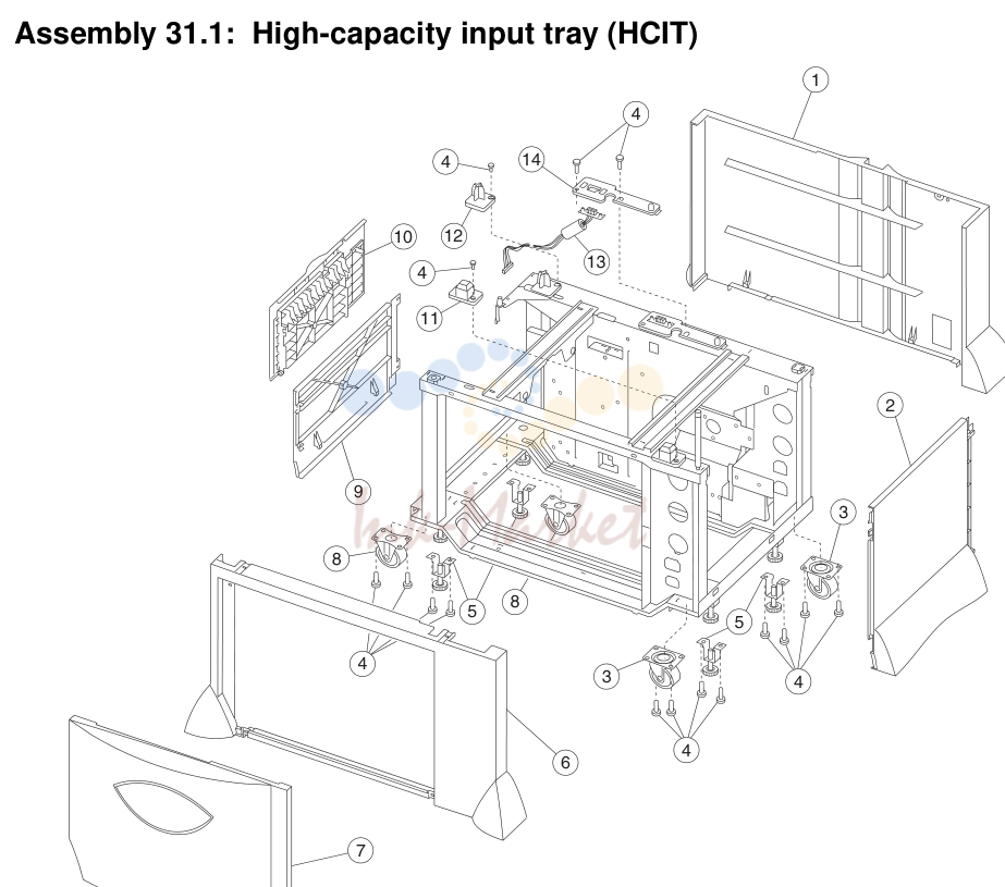 23. Assembly 31.1: High-capacity input tray (HCIT)