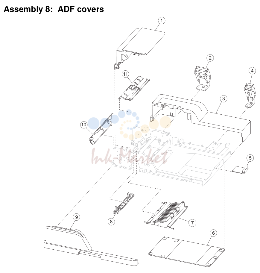 10. Assembly 8: ADF covers