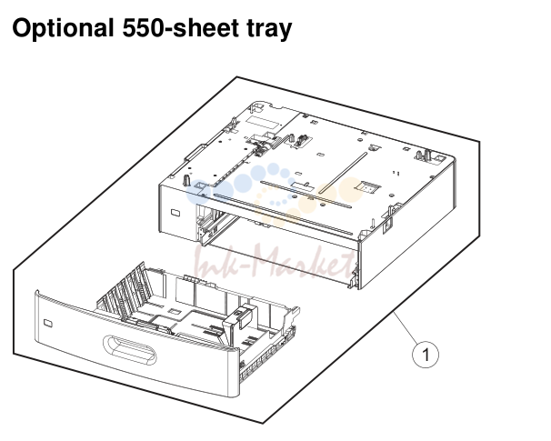 13. Assembly 11: Optional 550-sheet tray