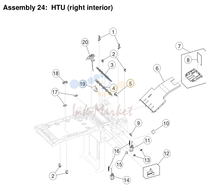 22. Assembly 24: HTU (right interior)