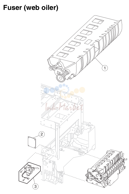 3. Assembly 3.1: Fuser (web oiler)