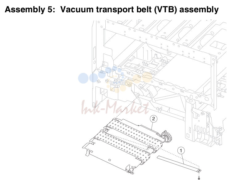 4. Assembly 5: Vacuum transport belt (VTB) assembly