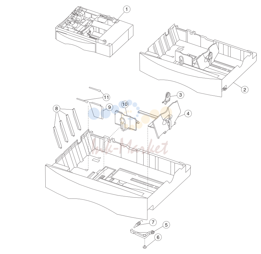 17. Assembly 29: 500-Sheet drawer option