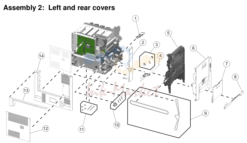 2. Assembly 2: Left and rear covers
