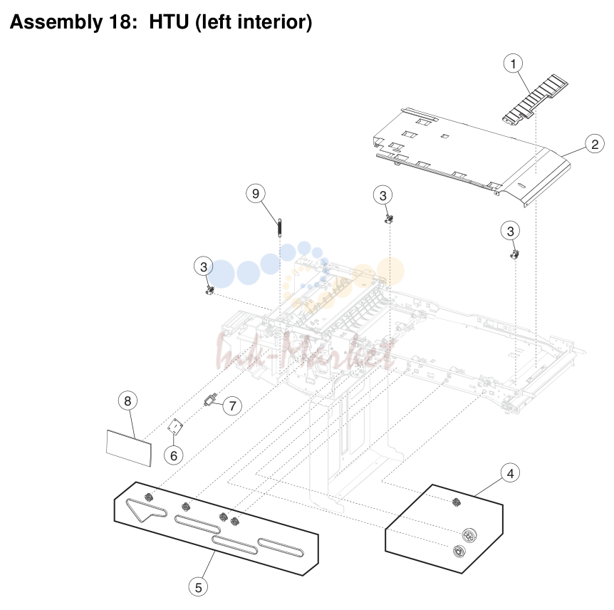 14. Assembly 18: HTU (left interior)