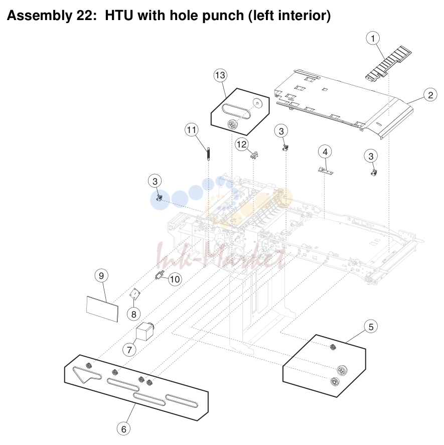 17. Assembly 22: HTU with hole punch (left interior)