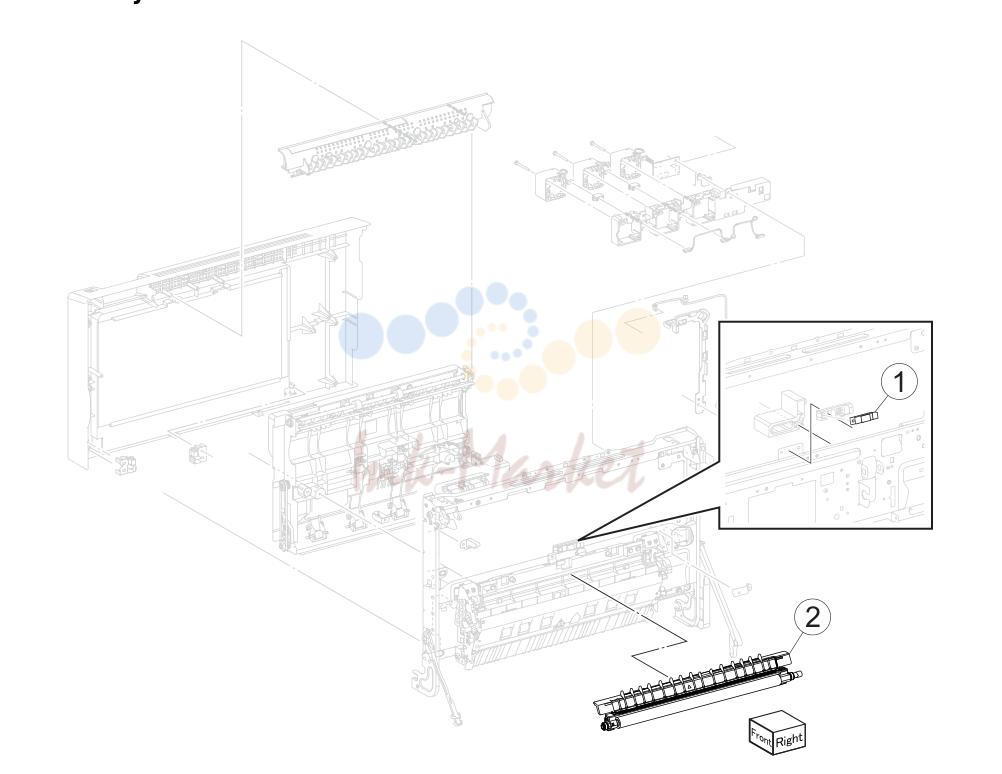 8. Assembly 43: 2nd transfer roller