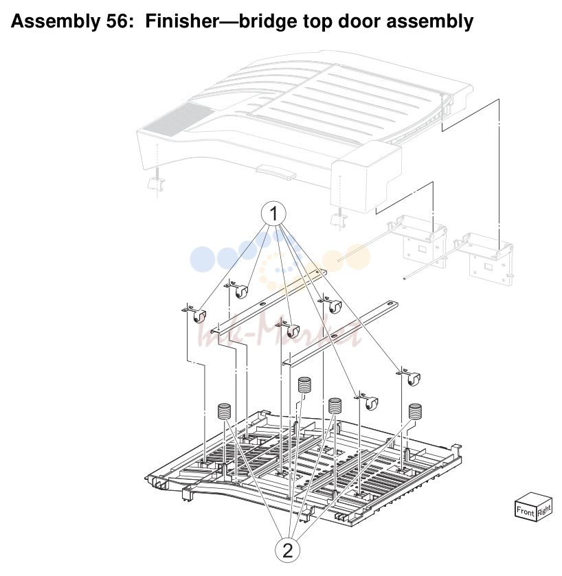 10. Assembly 56: Finisher-bridge top door assembly