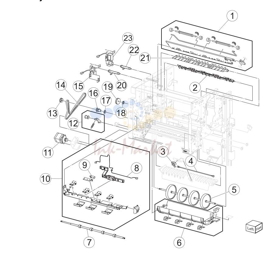 11. Assembly 69: Finisher-buffer and entrance drive
