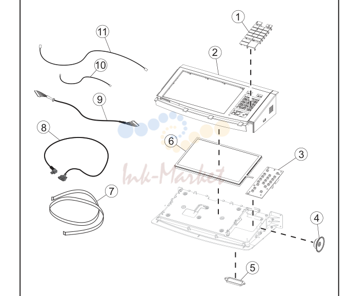 11. Assembly 10: Control panel 10 inch display (MX81x)