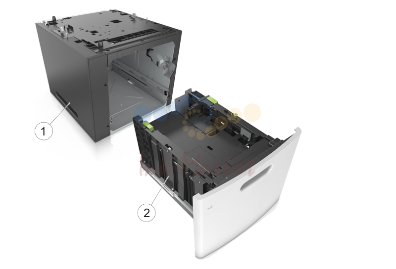 22. Assembly 23: High capacity input tray option 1 (MX710 and