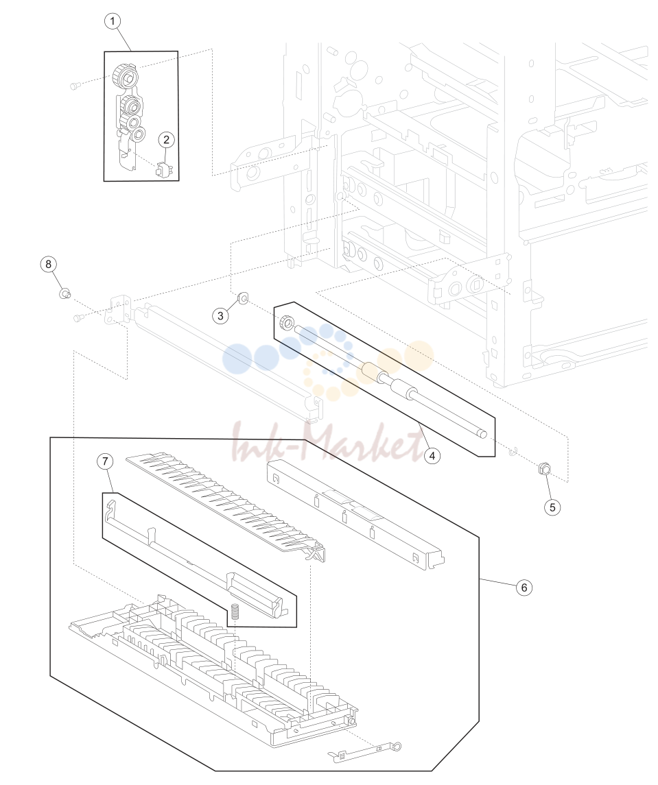 6. Assembly 8: Left lower door and transport