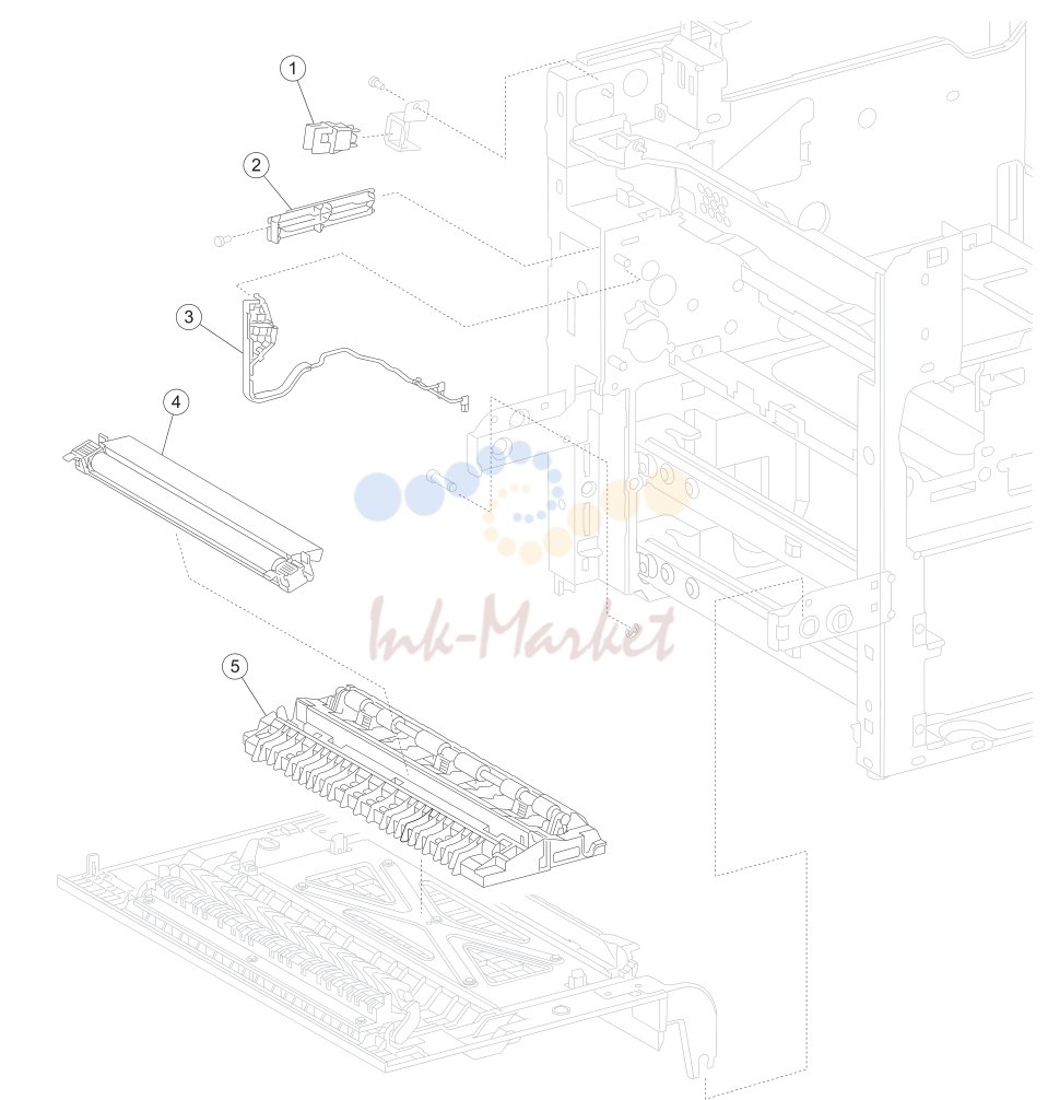 7. Assembly 9: Left door and transfer roll