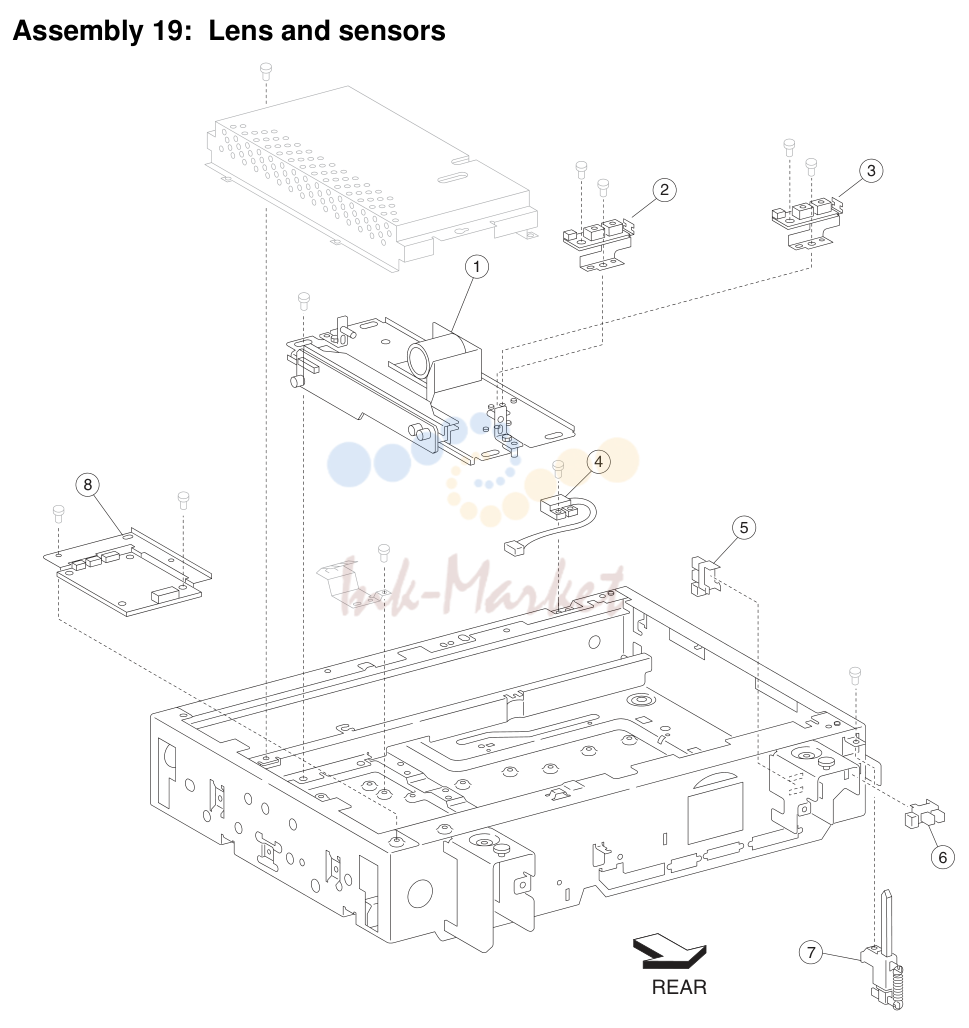 20. Assembly 19: Lens and sensors