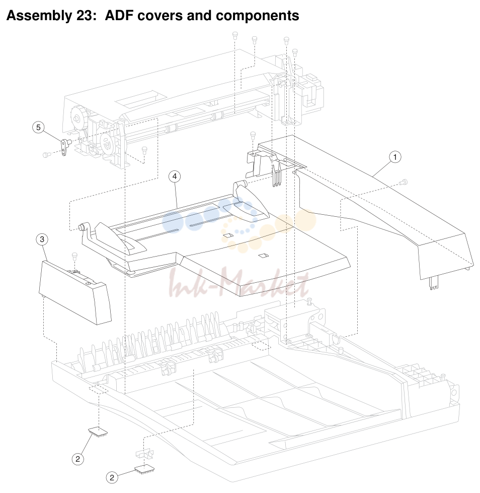 24. Assembly 23: ADF covers and components