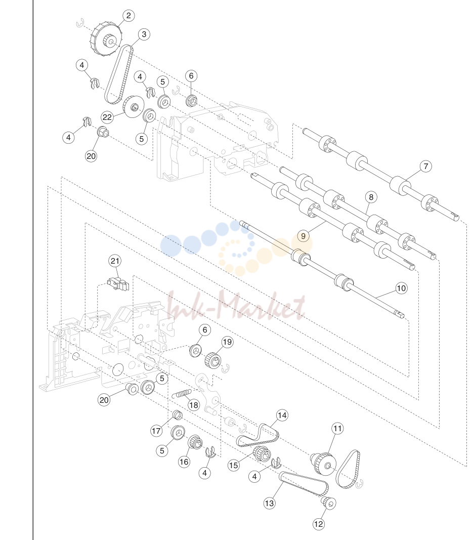 29. Assembly 28: ADF feeder roll