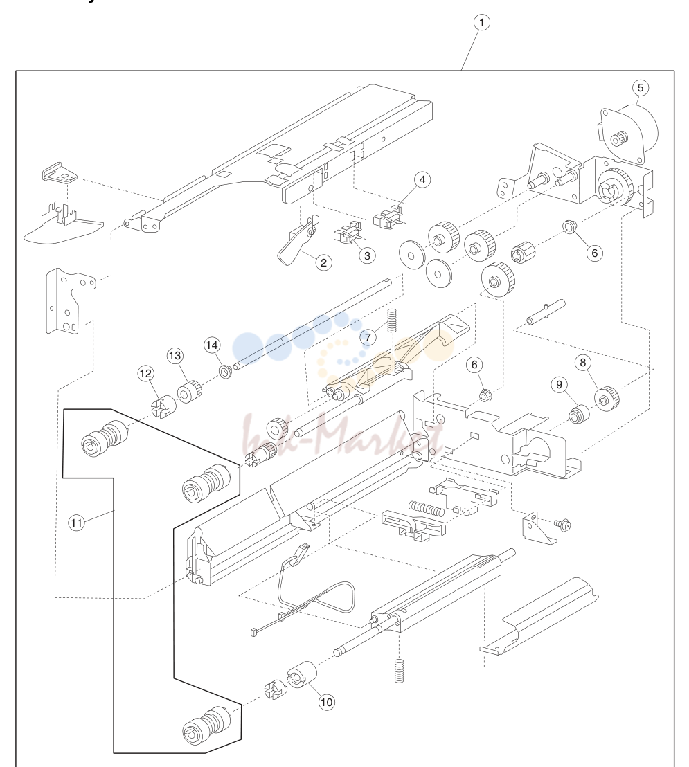 2. Assembly 8: Media feed unit