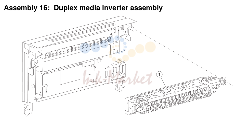 4. Assembly 16: Duplex media inverter assembly