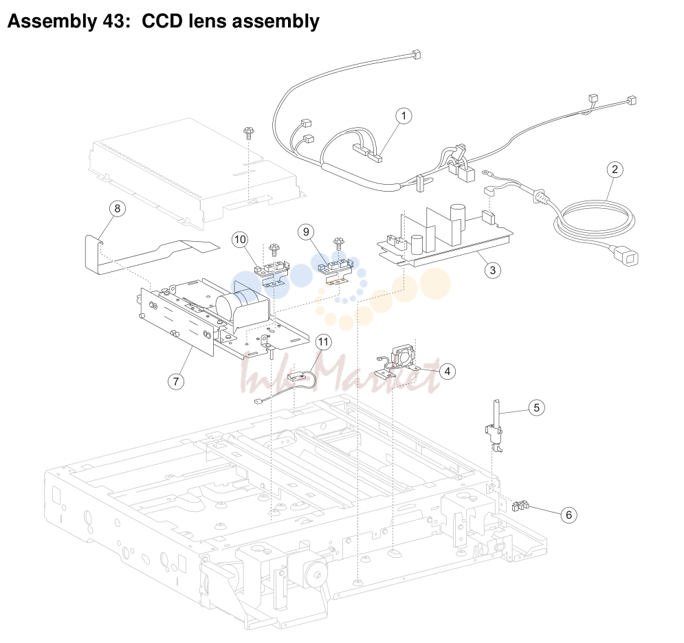 14. Assembly 43: CCD lens assembly