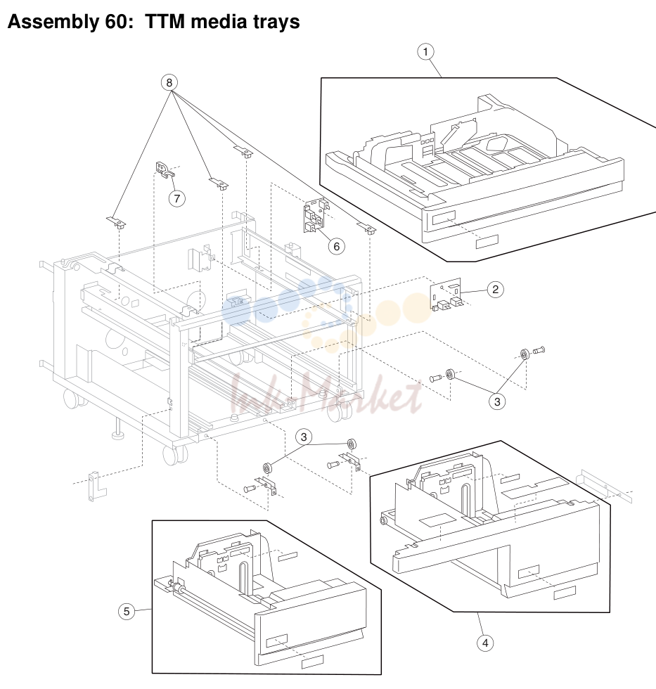 25. Assembly 60: TTM media trays