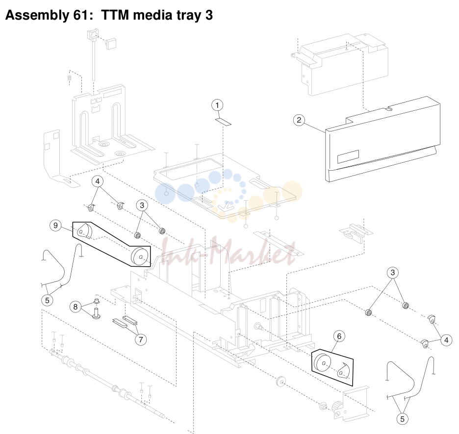 26. Assembly 61: TTM media tray 3