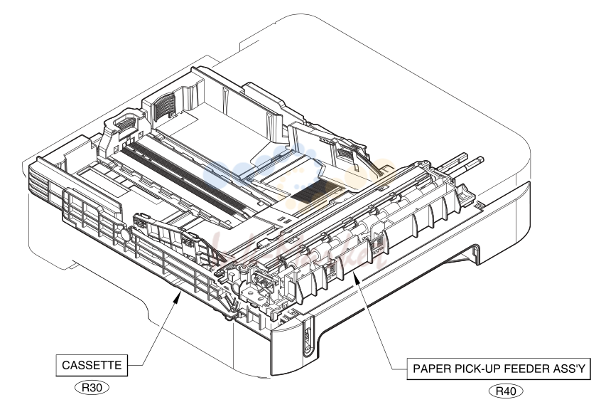 10. Figure 7-13 250-sheet input tray (cassette)
