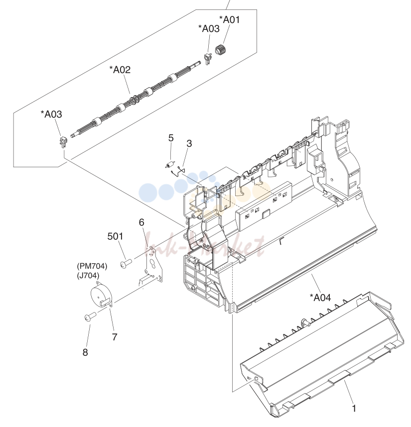 8. Figure 7-8 Rear frame assembly