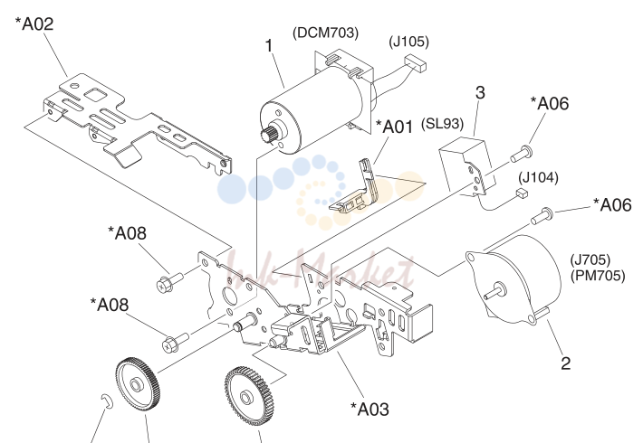 13. Figure 7-13 Rotary-drive assembly