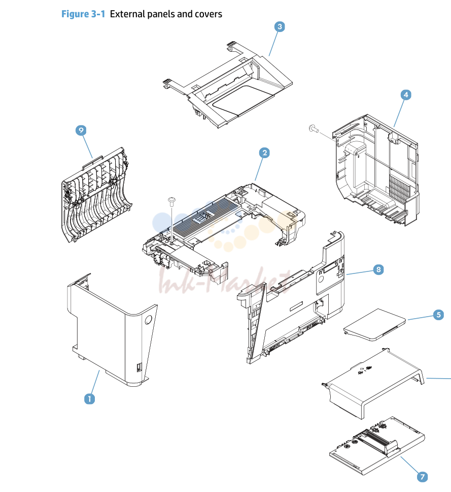 6. Table 2-12 Numerical parts list (continued)