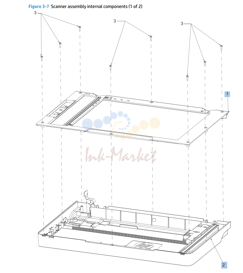 11. Scanner assembly internal components