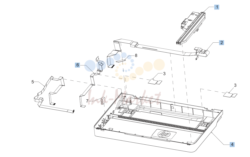 12. Scanner assembly internal components (2 of 2)