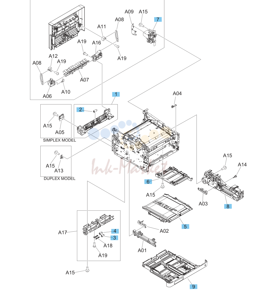 4. Parts and diagrams: Internal components