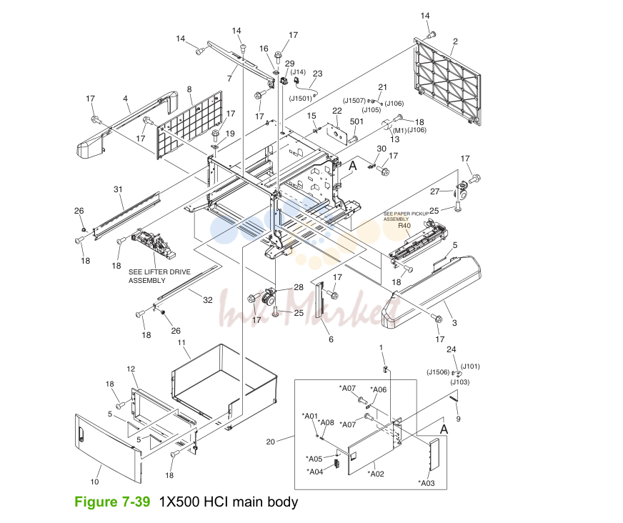 26. High capacity input (HCI) 1X500 feeder main body