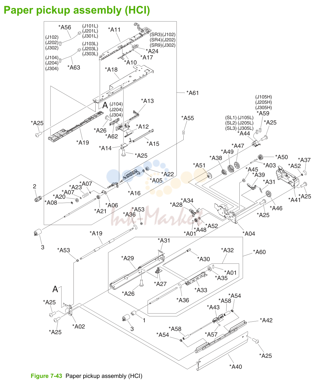 29. Paper pickup assembly (HCI)