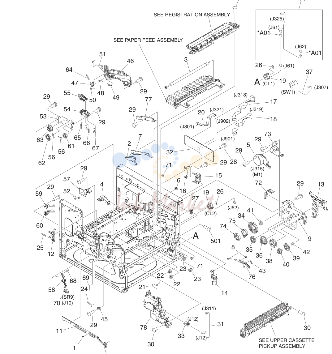 17. Internal components (print engine 1 of 3)