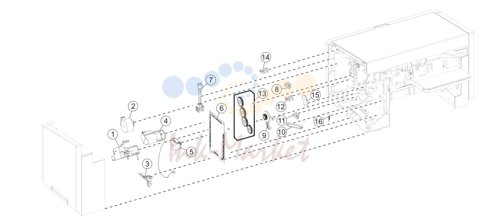 23. Assembly 24: Staple finisher option 1
