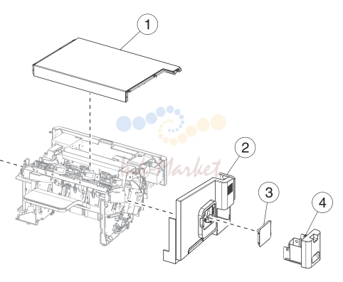 30. Assembly 31: Staple, hole punch finisher option 1