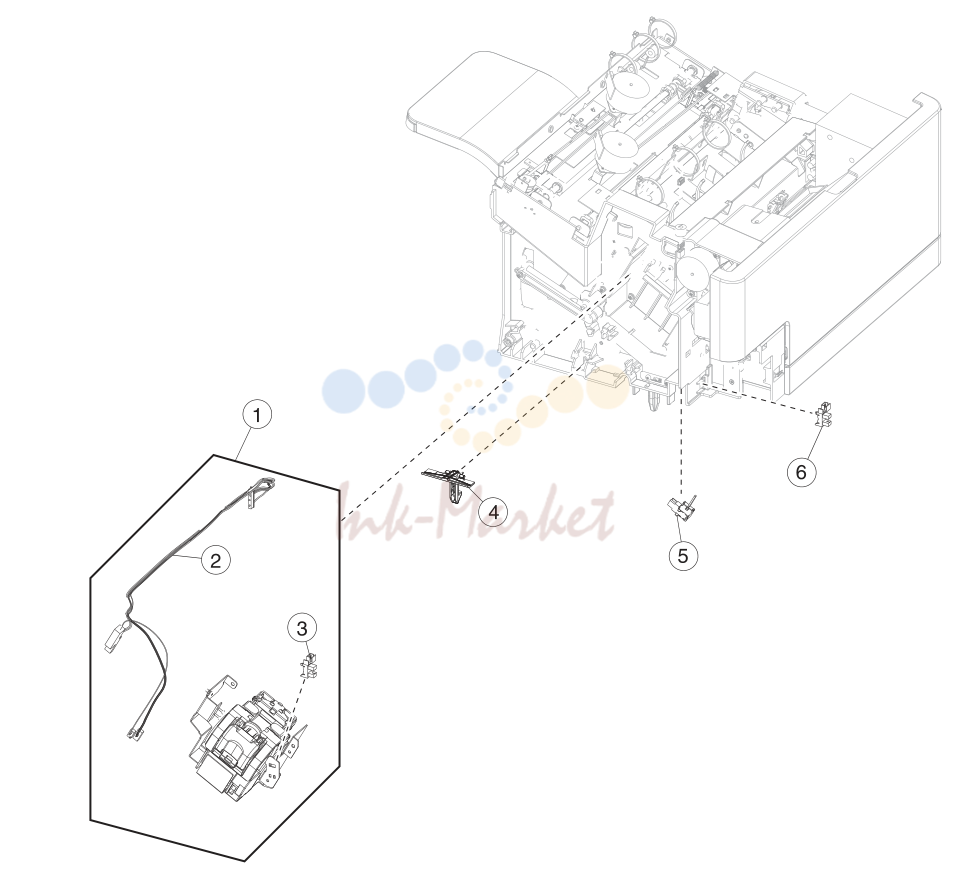 32. Assembly 33: Staple, hole punch finisher option 3