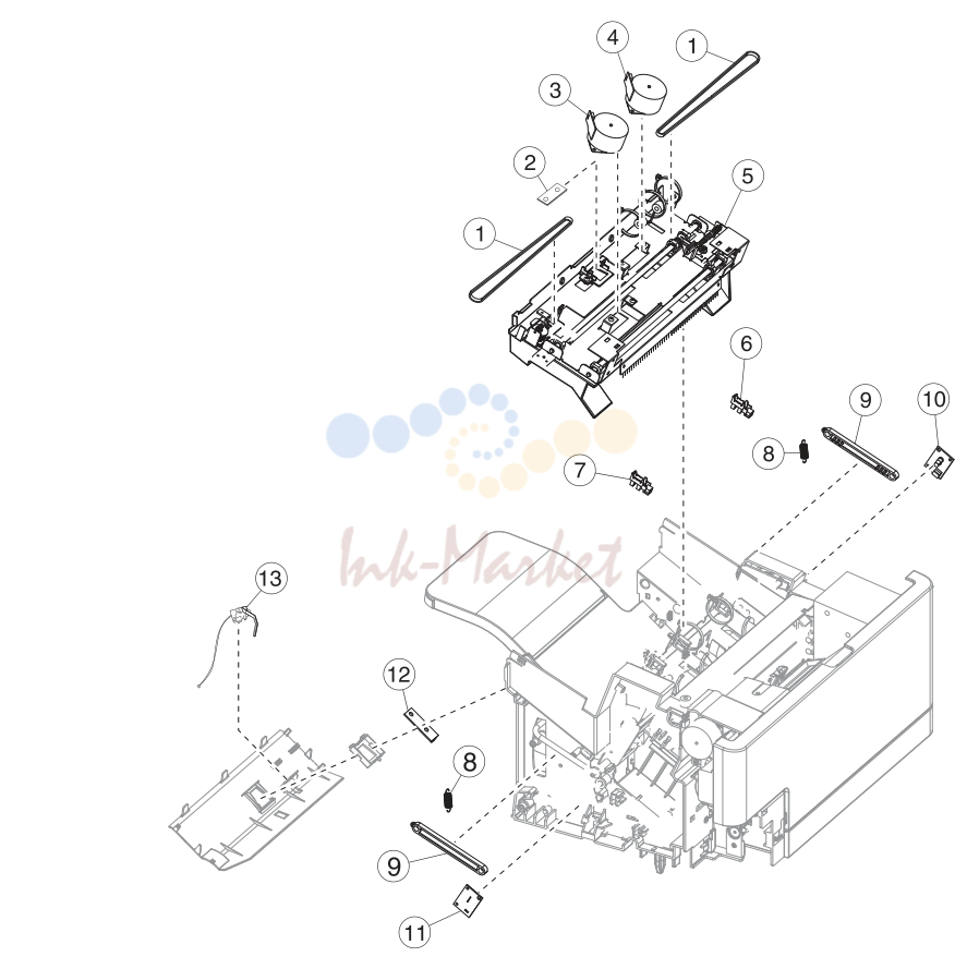 33. Assembly 34: Staple, hole punch finisher option 4