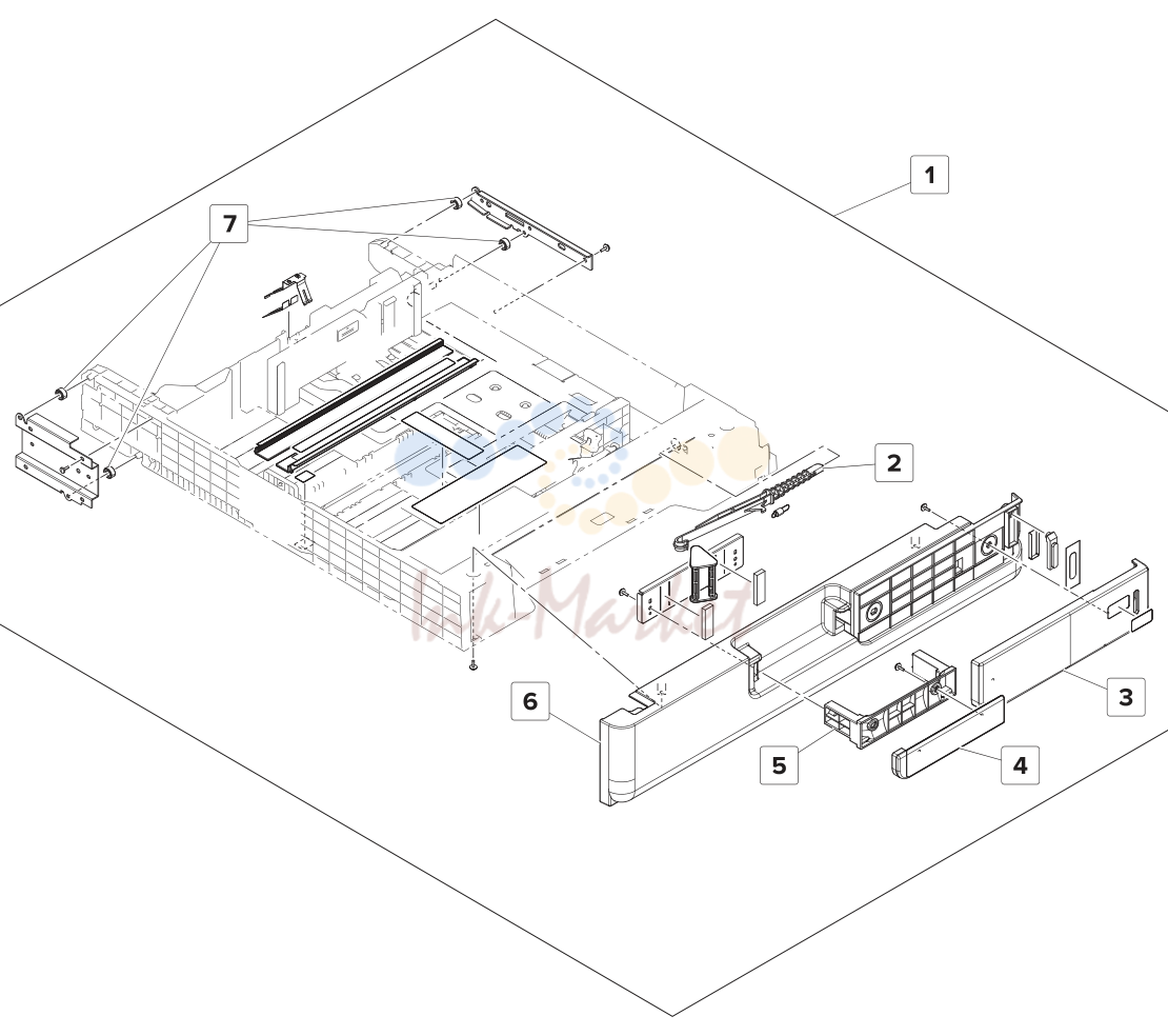 45. Assembly 52: 2 x 500 sheet tray-Tray 4
